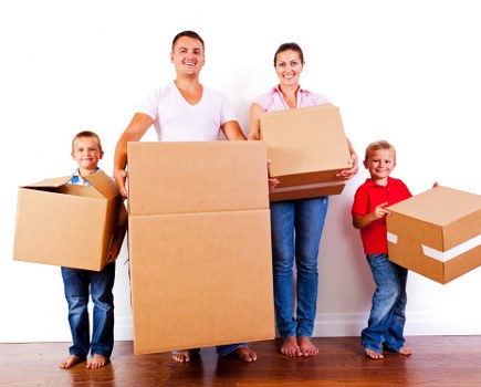 Man and Van removals team preparing for a move in Egham