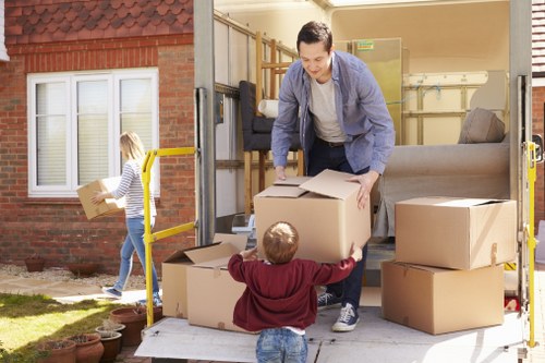 Professional movers assisting with a residential move in Oxted