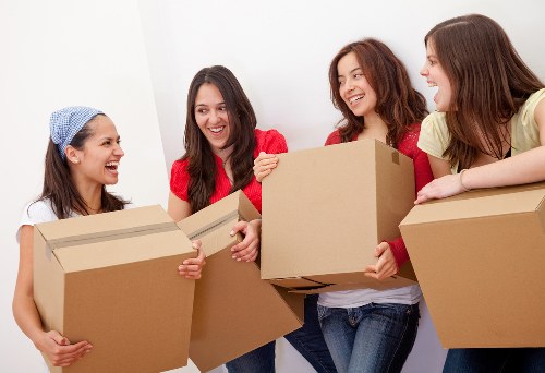 Packing boxes organized for a move in Berkhamsted