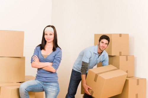 Safe packing of items by Chertsey moving professionals