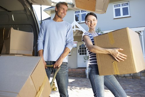 Experienced movers navigating narrow streets in Hitchin with a van.